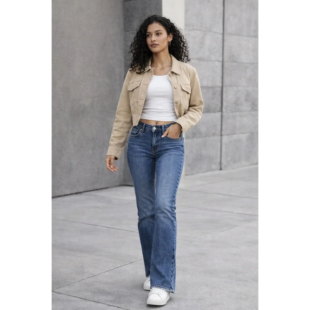 SO Low Rise Bootcut Jeans Size 3 / 26W Medium Wash‎ Stretch Denim